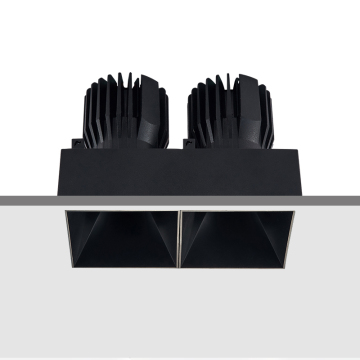 Double Head 7W*2 Aluminum Square COB Down Frameless Spotlight