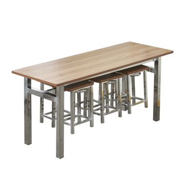 Stainless Steel Dining Tables and Stools for Fast Food Snack Bars