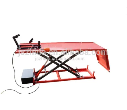 Electrical motorcycle lift with Same level as ground