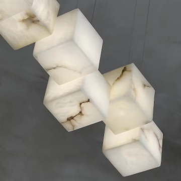 Luxury Alabaster Chandelier Pendant Lights for Living Room