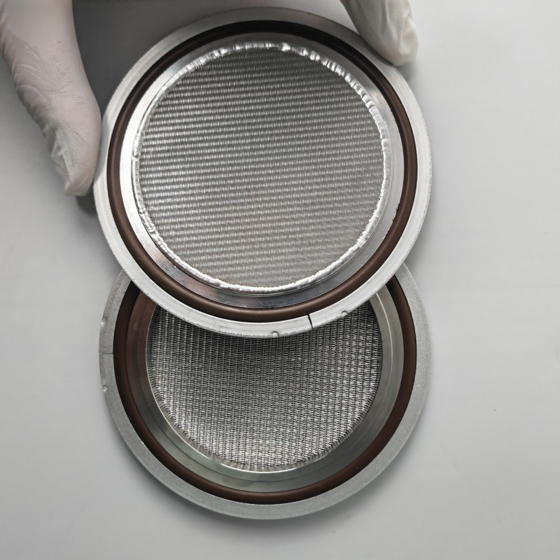 ISO80 Stainless Steel Multi-Layer Wire Mesh Sintered Core Support Filter with Outer Ring (5)