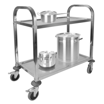 Stainless Steel Two Layer Dining Trolley