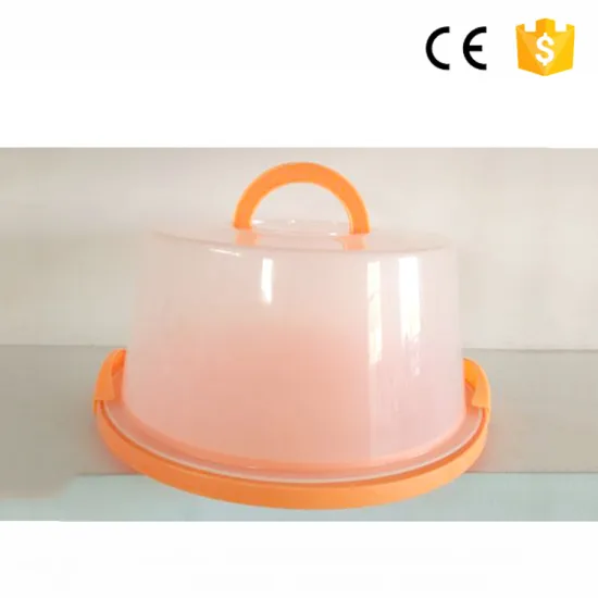 Customized logo clear cake saver white plastic cake box