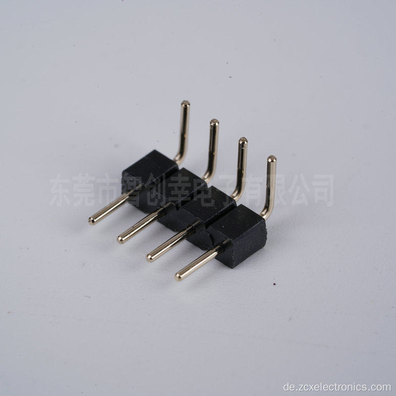 2,54 4p Schwarz Gold Platted Pin Stecker