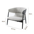 Fabric Chair Home Furniture Solid Wood Frame Metal Base White Wholesale cafe Chair Upholstered Living Room Armchair Chairs