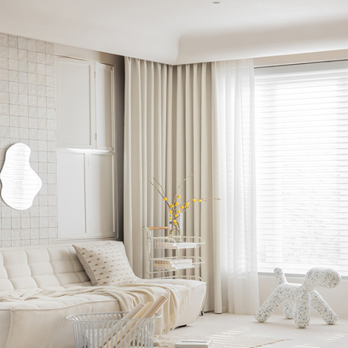 Bedroom High Shading Crepe Jacquard Curtains