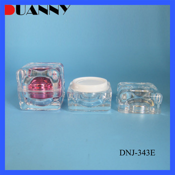 ACRYLIC SQAURE 5ML JAR FOR CREAM SAMPLE AND UV NAIL GEL