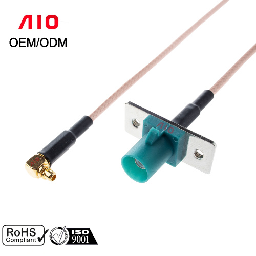 Single Straight Fakra Plug Panel Mount Cable Connector