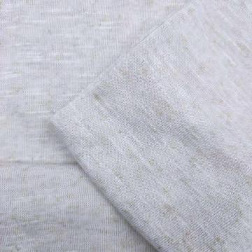 Tessuto in jersey di cotone tinto in maglia di lino in poliestere
