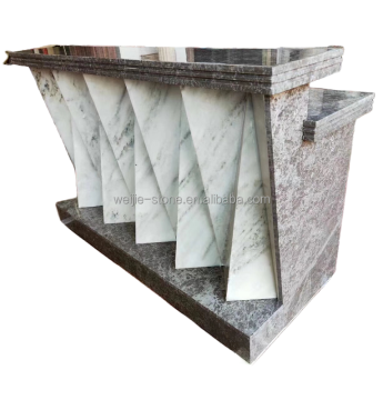 Durable Low-Price Marble Front Counter for Modern Beauty Salon Reception Desk