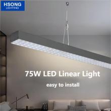 75W high lumens office led linear pendant light fixture