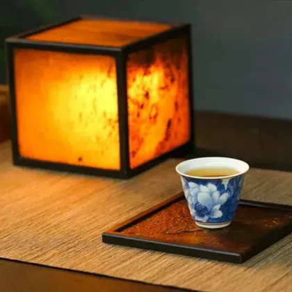 Inspiring Bamboo Zen Lamp with TYPE-C Charging for Creative Home Offices