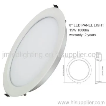 15w 8'' Led Panel Light White 1000lm Aluminium 