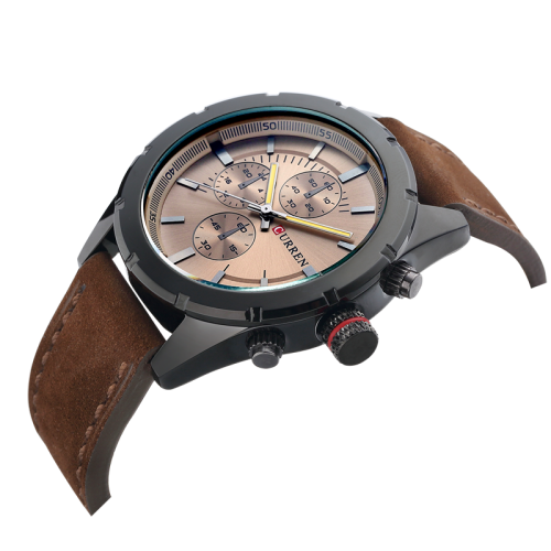 CURREN japan movements vintage quartz watch man