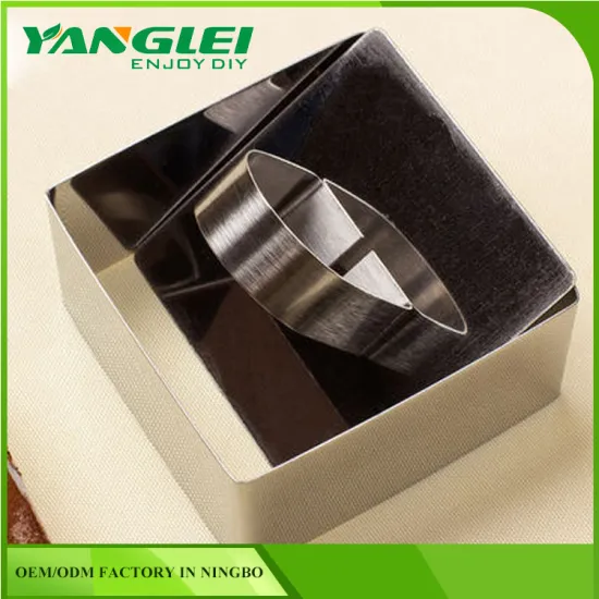 Square stainless steel mousse mold for baking tool