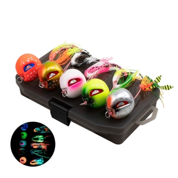 Slider Luminous Slow Pitch Jigging Lure - 60 g bis 200 g mit Silikonrock und Tintenfischhaken