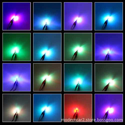 1Set W5W T10 LED Bulbs 168 192 RGB Remote Control COB Lamp for Car Interior Lighting