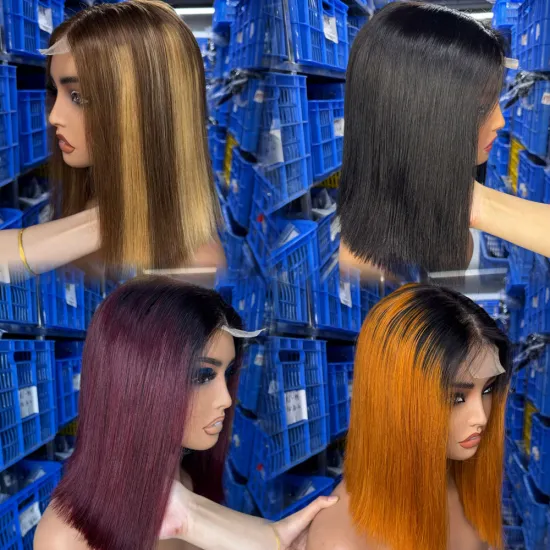Naturale 100% Human Hair Blunt Cut Lace Front Bob Wig
