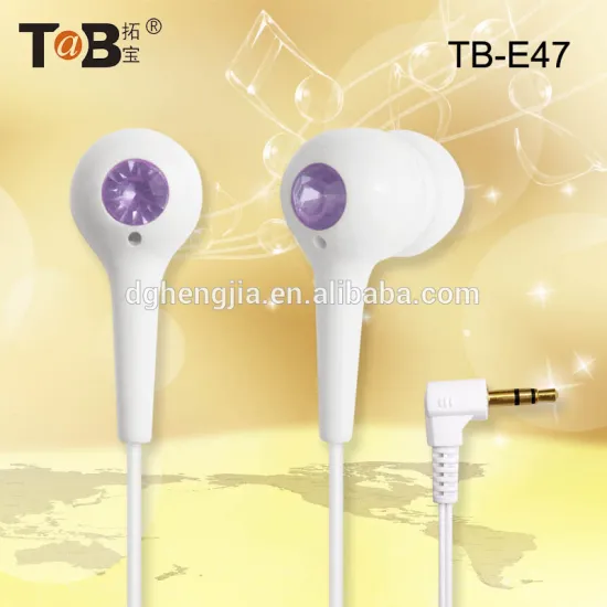 2015 Mobie phone accessories factory in China fashionable In-ear diamond earphones/earbuds