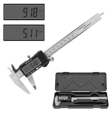 High-Precision 0-300mm Digital Caliper with Extra-Large LCD Display and Micrometer Function