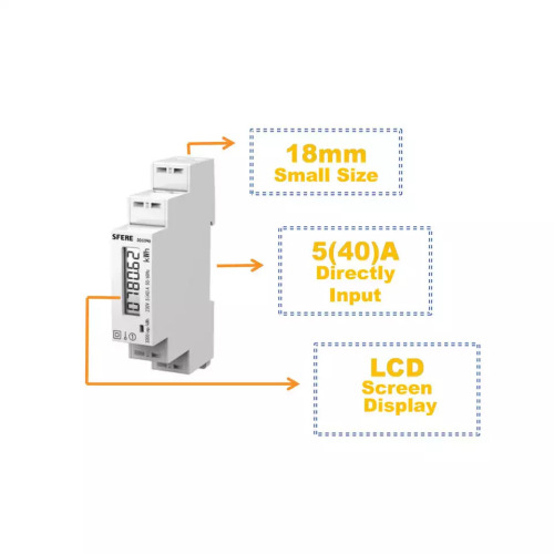 Mini Digital KWH EnergyR Meter 1 Phase LCD