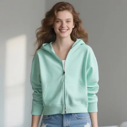 Women's Fleece Sweatshirt with Zipper Street Set