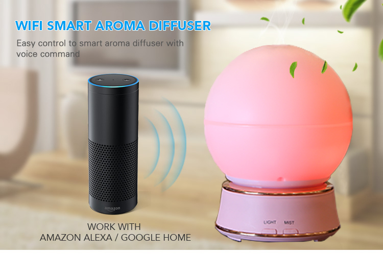 Alexa humidificador ultrasónico eléctrico 300ml 7 Colores Gx