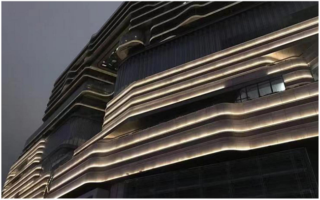 LED wall washer used in hotel exterior wall