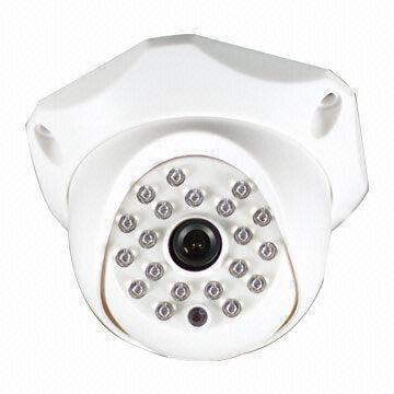 CCTV Plastic IR Indoor Dome Camera, Eyeball Product Seriation Housing Design, CMOS 600TVL