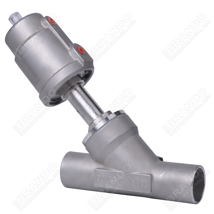 DN40 1 1/2'' Flanged Angle Seat Valve Pneumatic China Manufacturers