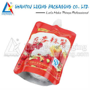 LIXING PACKAGING self standing spout pouch, self standing spout bag, self standing pouch with spout