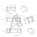 2,0 -mm -Tonhöhe 90 ° Wafer -Stecker ohne Post