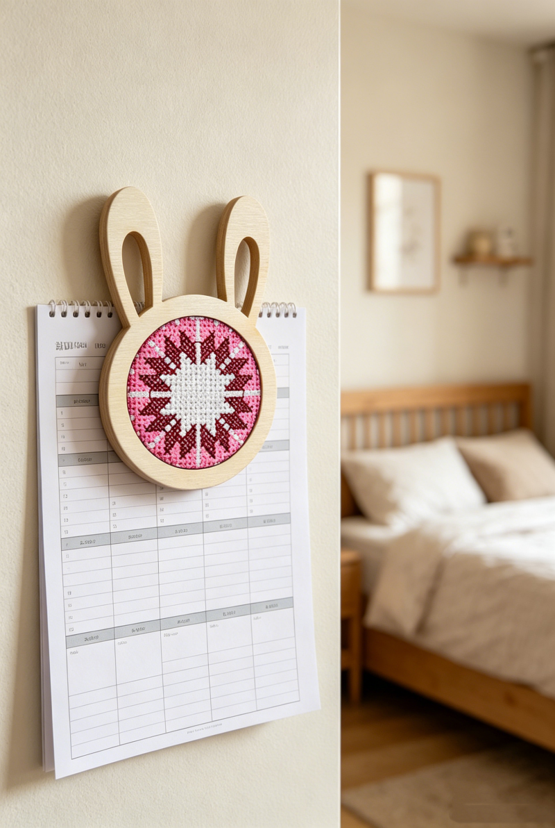 Embroidered fridge magnet