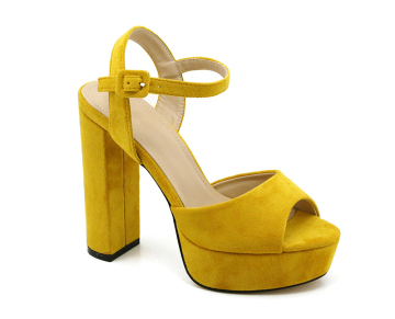 Ladies suede Chunky Heels Sandals Shoes