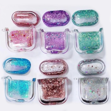 Glitzer Quicksand Noctilucent Case für AirPods 2 - PC -Schutzflüssigkeits -Glitzer -Glitzer -Abdeckung für Dropshipping