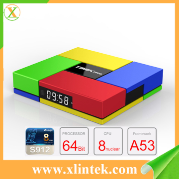 2016 original t95k pro full hd 1080p pron video 4k android S912 otca core 6.0 android OS 2+16gb cable tv box
