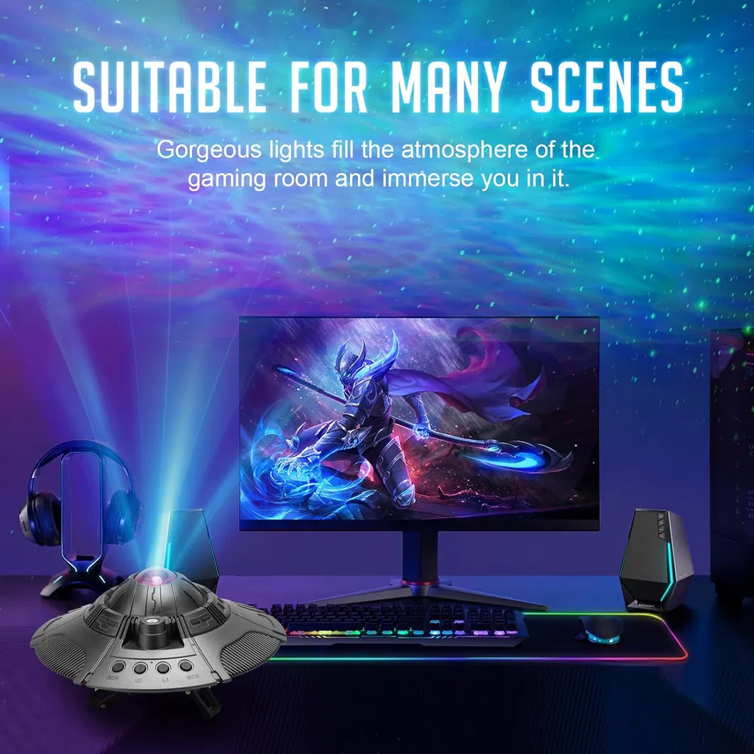 Proyector de universo Stargaze con lámpara de efecto de nebulosa giratoria de 360 ​​°