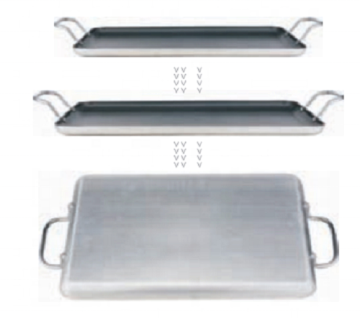 Non-Stick Rectangle Aluminum Griddle Pan with Two Handles for Pancake Cooking