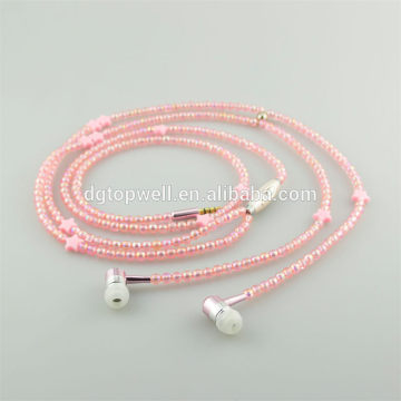 High quality beads earphones for mobile phones