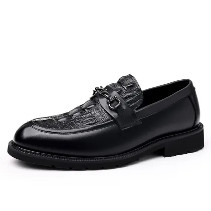 XY Latest Style Men's Black Wedding Shoes - Formal Leather footwear