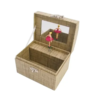 Custom song treasure shape dancing ballerina cosmetics music box