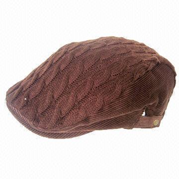Adult/knitted top flat cap, OEM orders are welcome, customized designs are accepted