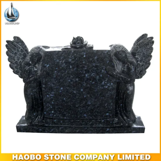 Double Weeping Angel Funeral Monument