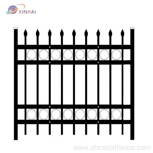 Aluminum or wrought iron fence for plant