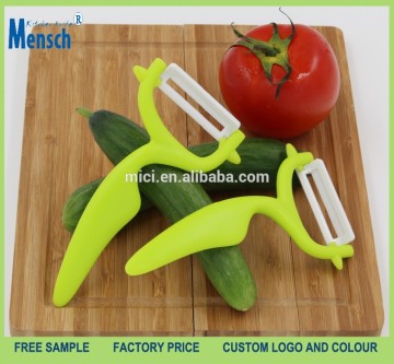 Fine Edge Swivel Y-Peeler with Green handle