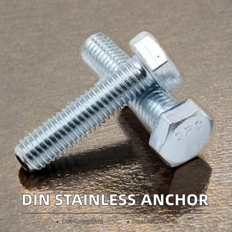 High Quality DIN Standard Stainless Steel Hex Bolt Unique Hollow Anchor Design with Plain Finish Guaranteed Product Category