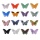 Gemstone 20x30mm Butterfly Flat Pendant Natural Stone Crystal Butterfly Charm Pendant for DIY Jewelry Making Home Decoration