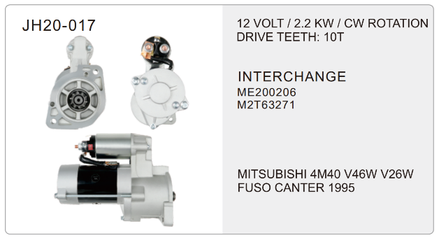 Mitsubishi truck starter-JH20-017
