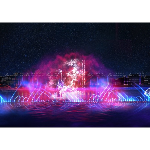 น้ำพุเลเซอร์สกรีนน้ำ