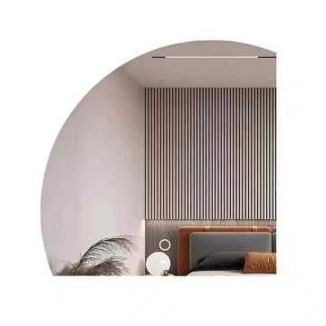 Modern Frameless Glass Half Moon Bathroom Mirror with LED Lights and Touch Sensor